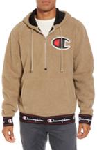 Men's Champion Teddybear Fleece Half-zip Hoodie - Beige