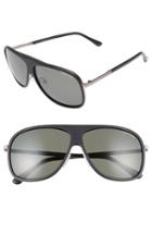Women's Tom Ford 'chris' 62mm Sunglasses - Matte Black/ Green