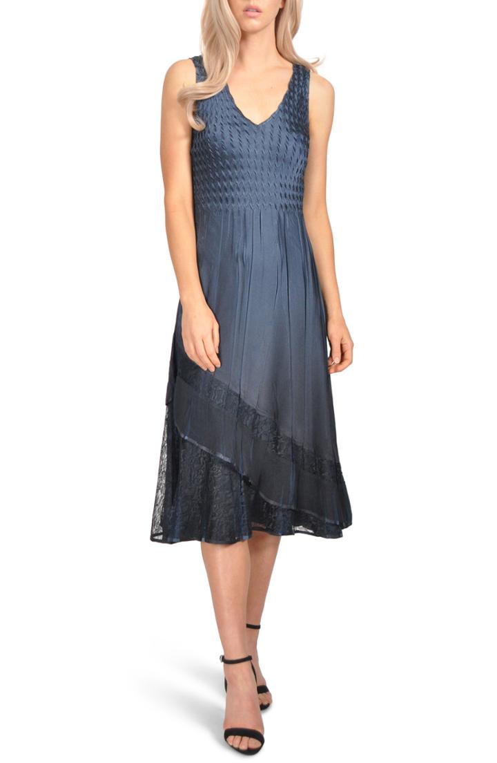 Women's Komarov Lace Trim Tiered Dress With Jacket