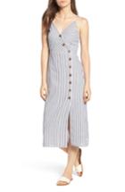 Women's Soprano Stripe Midi Dress - Black