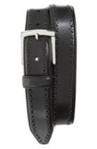Men's Johnston & Murphy Perforated Leather Belt - Black