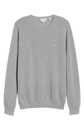 Men's Lacoste Pique Cotton Sweater (s) - Grey