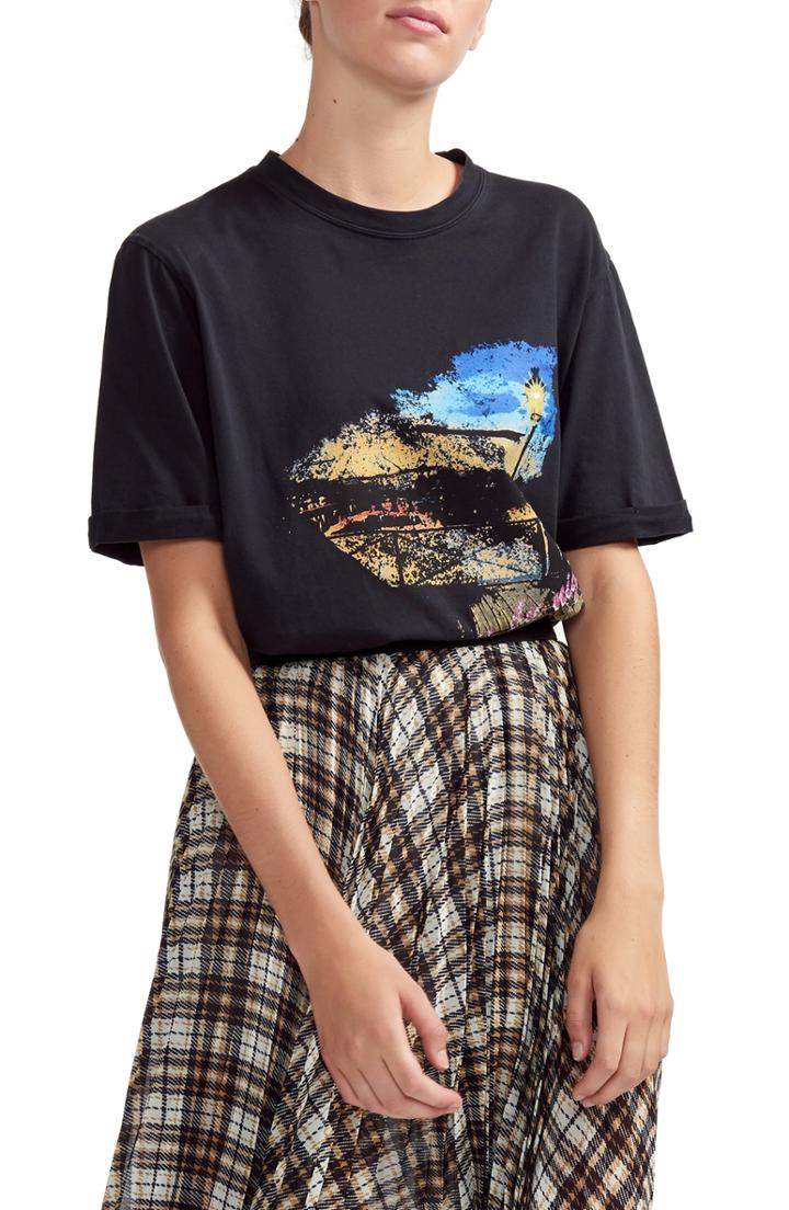 Women's Maje Tara Graphic Tee - Black