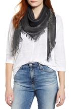 Women's Rebecca Minkoff Large Metallic Stripe Square Scarf, Size - Metallic