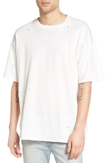 Men's The Rail Destroyed Football T-shirt - White