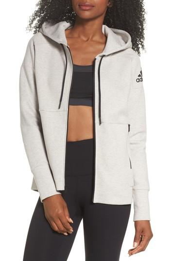 Women's Adidas Id Stadium Hoodie, Size - Grey