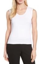 Women's Ming Wang Scoop Neck Tank - White