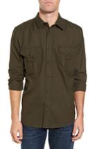 Men's Filson Alaskan Guide Fit Twill Shirt, Size Small - Green