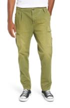 Men's Scotch & Soda Loose Taper Fit Washed Cargo Pants X 34 - Green