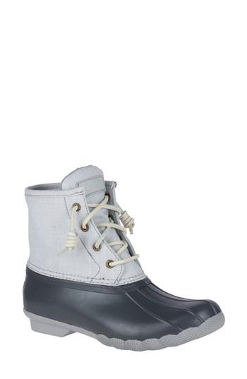Women's Sperry 'saltwater' Waterproof Rain Boot .5 M -