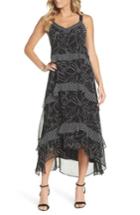 Women's Taylor Dresses Polka Dot & Floral Tiered Maxi Dress - Black