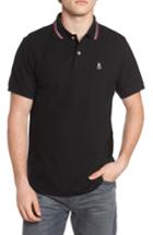 Men's Psycho Bunny Tipped Logo Applique Polo (m) - Black