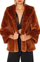 Women's Amuse Society Furever Mine Faux Fur Jacket - Brown