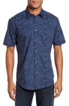 Men's Coastaoro Seaside Regular Fit Print Sport Shirt - Blue