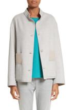 Women's Fabiana Filippi Double Face Silk & Wool Jacket Us / 40 It - Grey