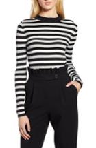 Women's Halogen X Atlantic-pacific Shimmer Stripe Sweater - Black