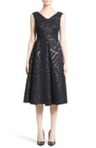 Women's Talbot Runhof Shimmer Fil Coupe Cocktail Dress - Blue