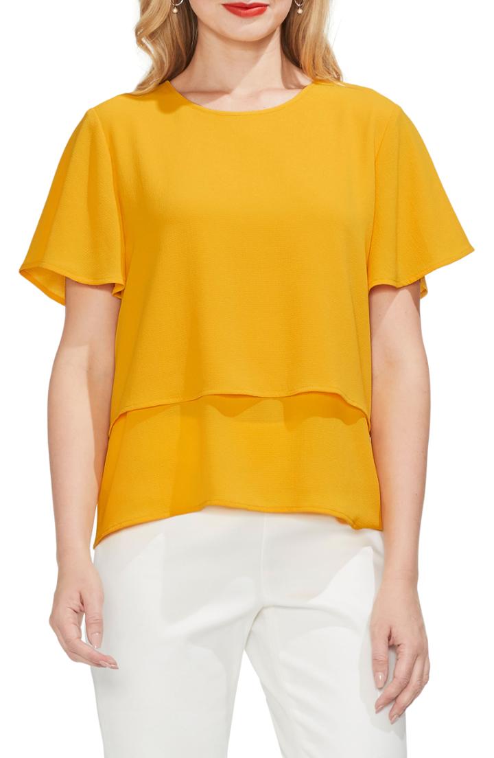 Women's Vince Camuto Tiered Top - Yellow
