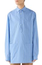 Men's Gucci Oversize Stripe Woven Pullover Shirt