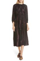 Women's Apiece Apart Rainbow Metallic Stripe Midi Dress - Brown