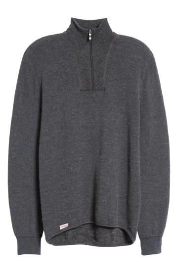 Men's Woolpower Zip Turtleneck 200 Quarter Zip Pullover - Grey