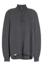 Men's Woolpower Zip Turtleneck 200 Quarter Zip Pullover - Grey
