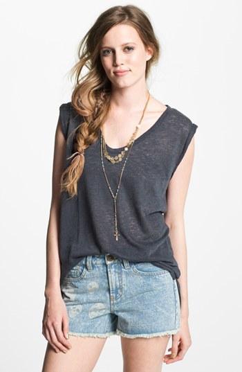 Rubbish Burnout Muscle Tee (juniors) Grey- Stonehenge