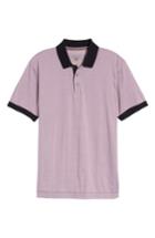 Men's Ted Baker London Beagle Trim Fit Stripe Jersey Polo (l) - Purple