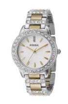 Women's Fossil 'jesse' Crystal Embellished Bracelet Watch, 34mm