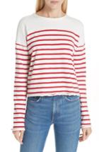 Women's Rag & Bone/jean Halsey Stripe Tee, Size - Red