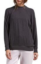 Women's Volcom Lil Mock Neck Fleece Sweatshirt, Size - Black
