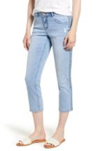 Women's Wit & Wisdom Embroidered Side Seam Crop Jeans (similar To 14w) - Blue