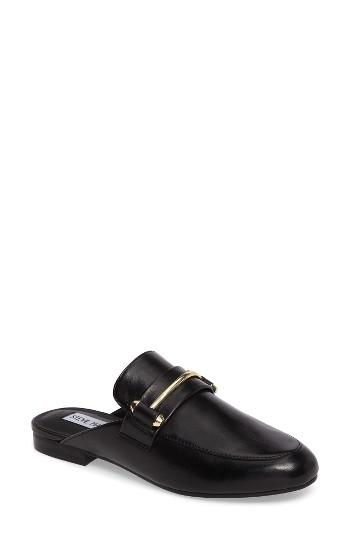Women's Steve Madden Kera Flat Loafer Mule .5 M - Black