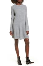 Women's Cotton Emporium Flared Sleeve Sweater Dress - Grey