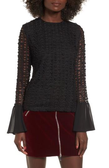 Women's Supertrash Timma Sheer Cuff Top Us / 34 Eu - Black