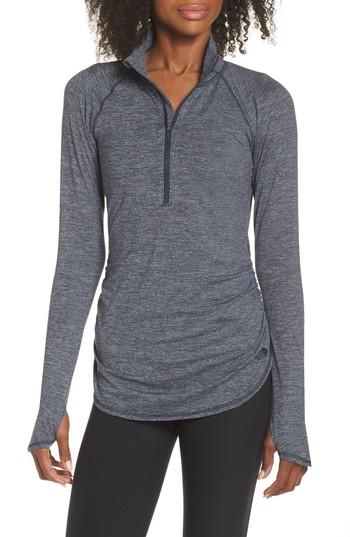 Women's The North Face Motivation Stripe Half Zip Top - Blue