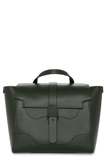 Senreve Maestra Pebbled Leather Satchel - Green