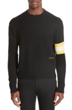 Men's Calvin Klein 205w39nyc Cashmere Stripe Sleeve Sweater - Yellow