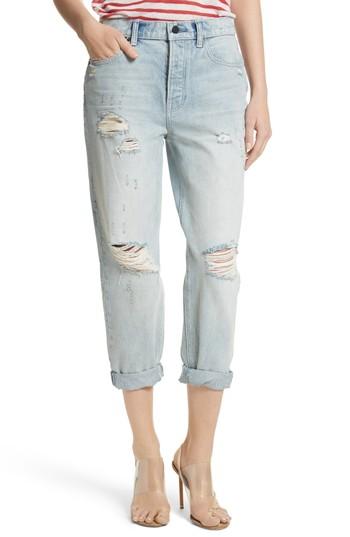 Women's Alexander Wang Distressed Boyfriend Jeans - White