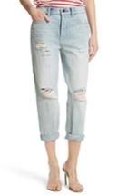 Women's Alexander Wang Distressed Boyfriend Jeans - White