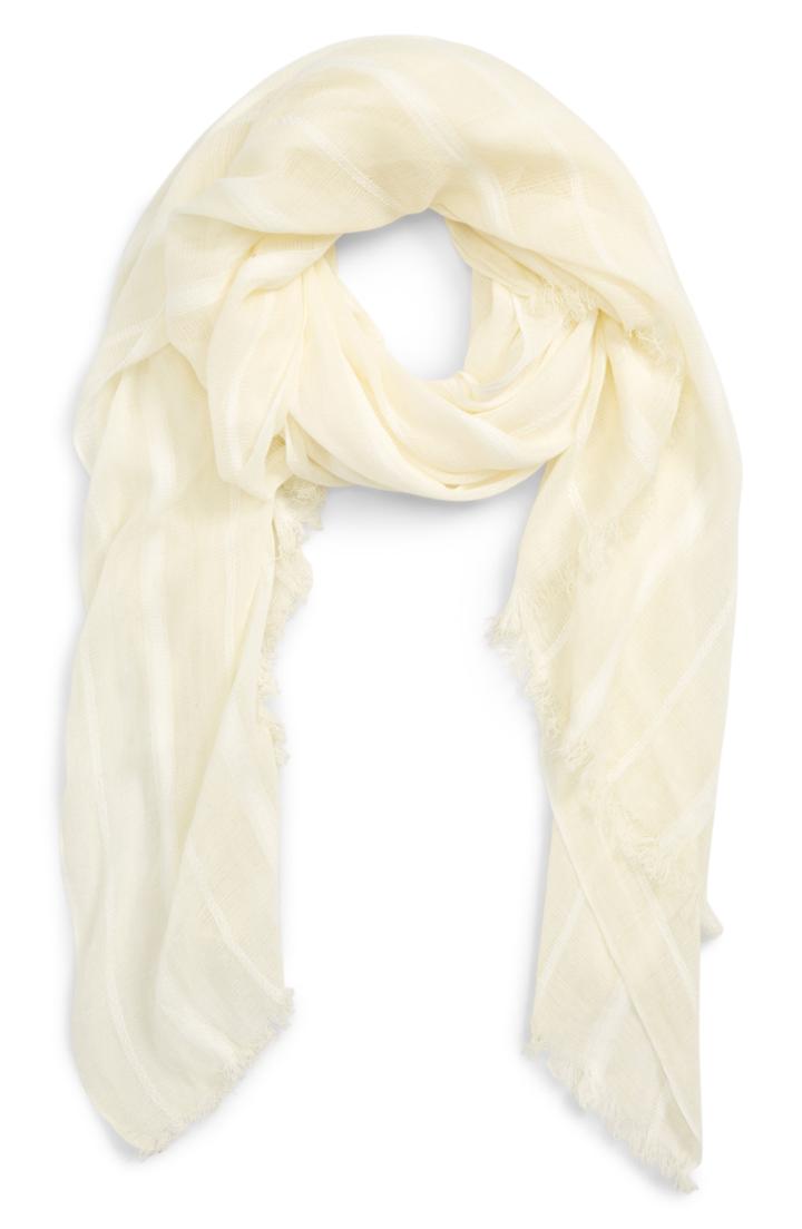 Women's Treasure & Bond Solid Ribbed Wrap Scarf, Size - Ivory