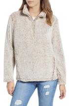 Women's Marc New York Teddy Fleece Quarter Zip Jacket - Brown