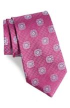 Men's Nordstrom Men's Shop Armas Medallion Silk Tie, Size - Pink
