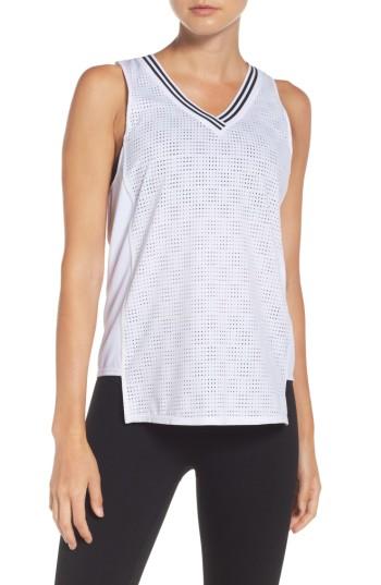 Women's Zella A-game Mesh Tank, Size - White