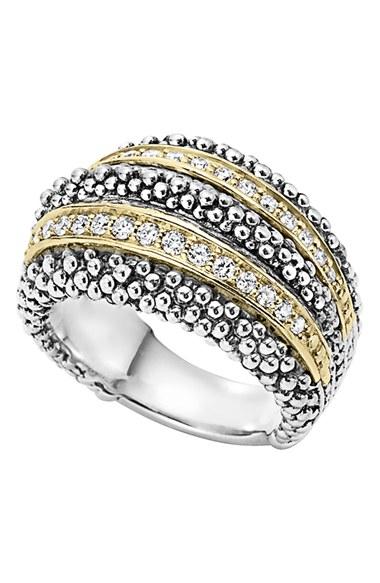 Women's Lagos Diamond Caviar Beaded Ring