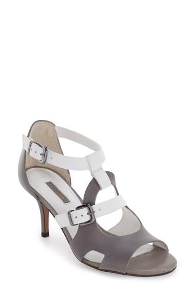 Women's Topshop 'needle' Cutout Buckle Sandal .5us / 36eu - Grey
