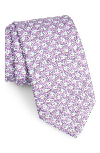 Men's Vineyard Vines Permit & Bubble Silk Tie, Size - Purple