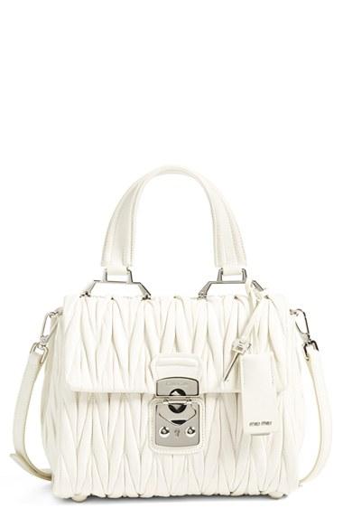 Miu Miu Small Matelasse Leather Satchel -