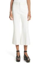 Women's Tibi Crop Flare Leg Pants - White