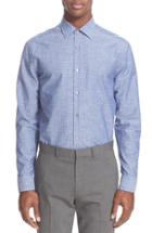 Men's Paul Smith London Trim Fit Long Sleeve Micro Paisley Print Dress Shirt - Blue